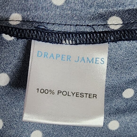 Draper James Dress Womens Size XS Blue Polka Dot Long Sleeve Reese Witherspoon - Picture 6 of 7